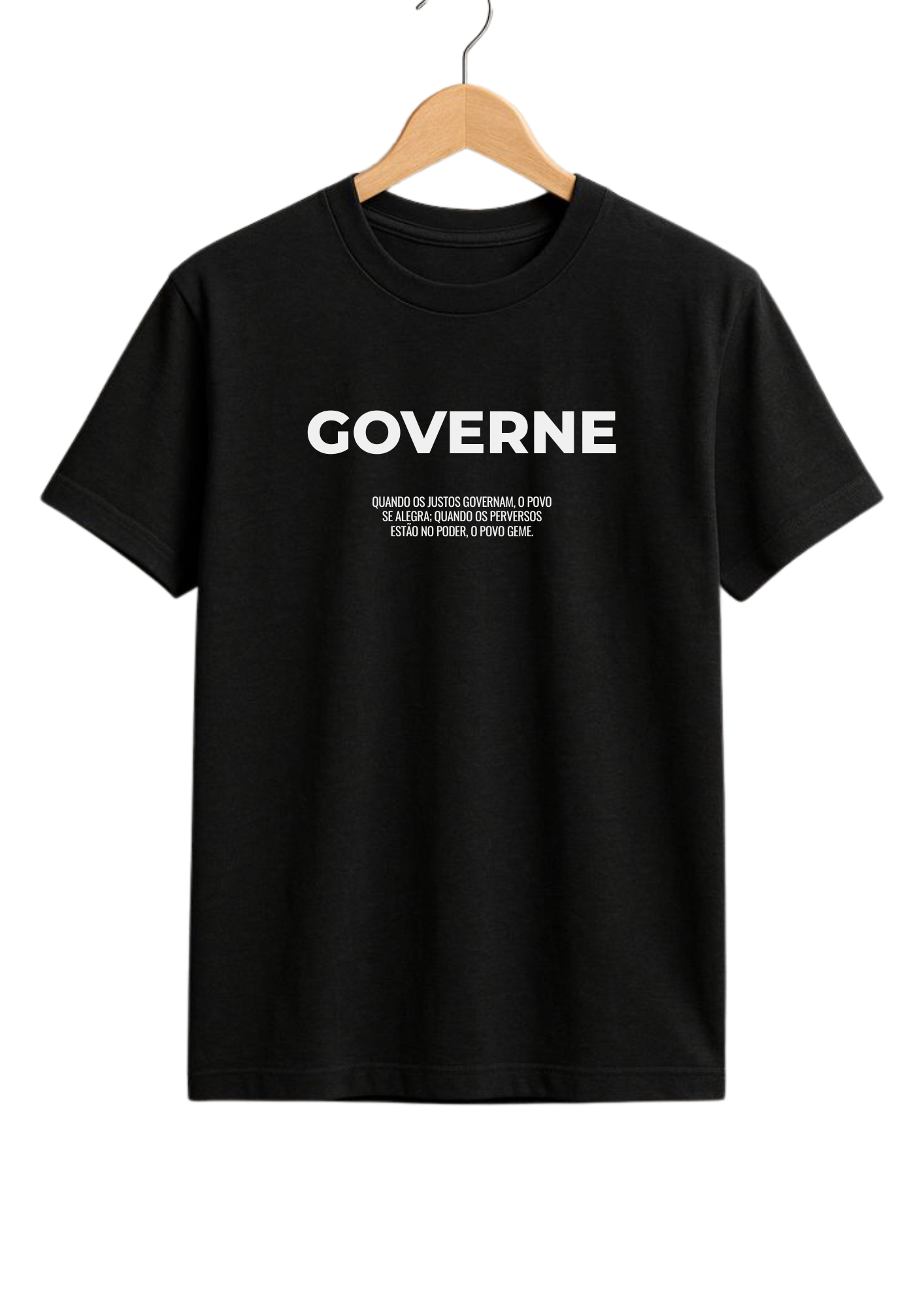 Camiseta oficial preta Governe do Alpha Purpose